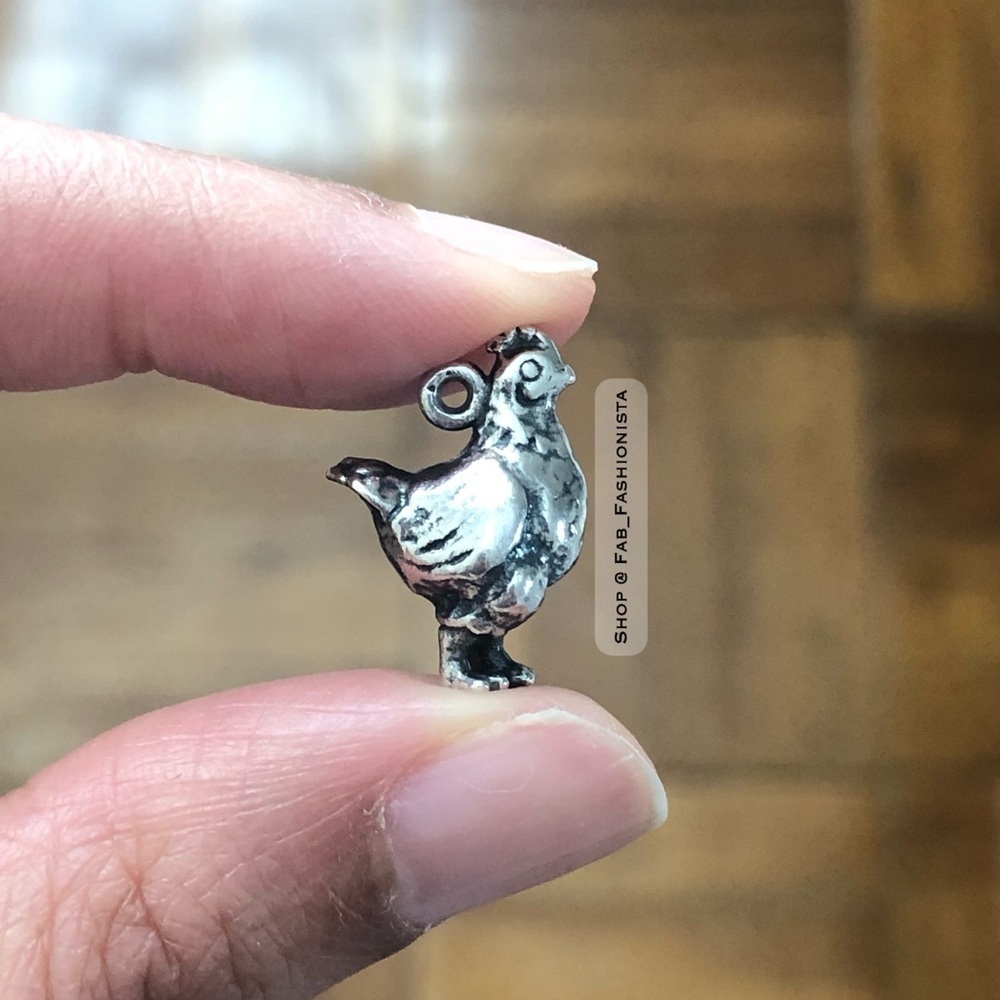 James Avery RARE Happy Hen Chicken Charm Sterling Silver